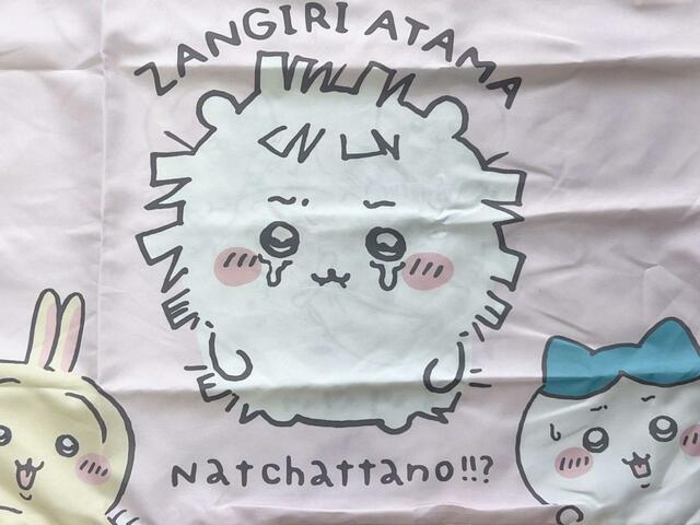 【ファッションセンターしまむら】「ZANGIRIATAMA Natchattano！！？」というハチワレのセリフも描かれています