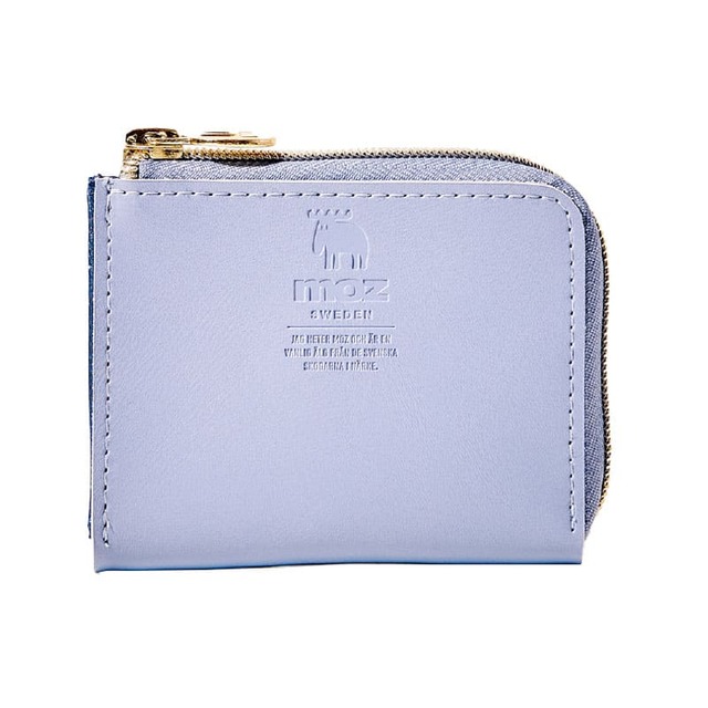 【『moz 整理上手な牛革コンパクト財布BOOK sky blue』（宝島社）】ダブルの青系が落ち着いた色味でかわいいコンパクト財布