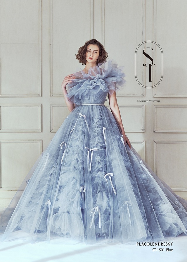 KURAUDIA × PLACOLE & DRESSY(クラウディア×プラコレ)新作ウェディングドレス|ST-1501_Blue