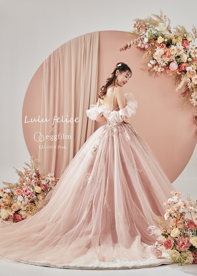 クラウディア「Lulu felice（ルル・フェリーチェ）」新作ウェディングドレス　LU-1019_Pink