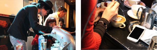 ラテ-1／ラテアート製作中