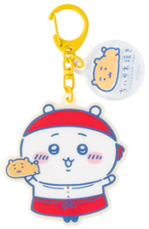「ちいかわ焼き 店員さんなチャーム付きアクリルキーホルダー(ちいかわ)」<価格:770円(税込)>【「モモンガ」も「くりまんじゅう」も「ラッコ」も♪ふわふわ生地の可愛い「ちいかわ焼き」に新しいキャラクターが仲間入り!】