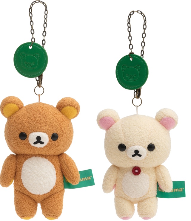 リラックマとカオルさん展限定 ぶらさげぬいぐるみ 各2,160円全2種