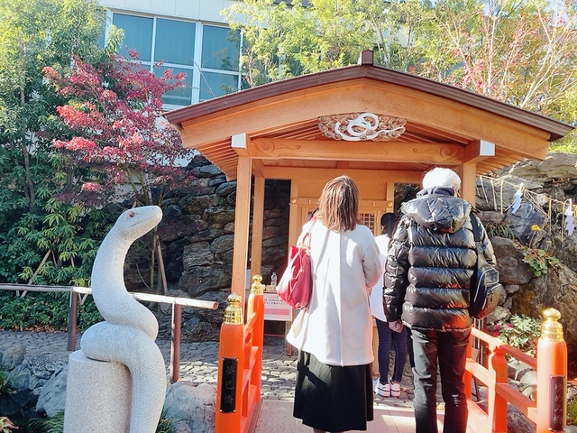 【蛇窪神社（へびくぼじんじゃ）】参拝客で大賑わいでした。海外のお客様もいました