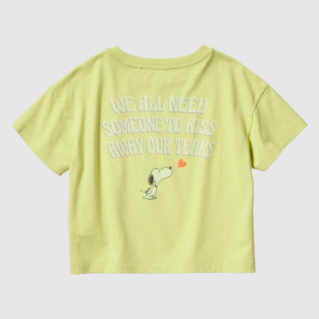 GIRLS ラブ サンシャイン＆ピーナッツ クロップド UT グラフィックTシャツ（半袖）¥990