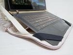 【Francfranc】キルティングPCケース／ゴムバンドがついているため、立てかけても安定感抜群