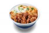 鶏煮込みとチキンカツの合い盛り丼