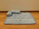 【ニトリ ペットごろ寝マット Ｍ】L字型の枕がついたひんやりマットです