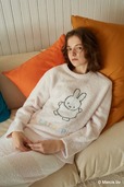 【gelato pique×ミッフィー】「【Dick Bruna】ベビモコジャガードプルオーバー&ロングパンツセット」￥15,730