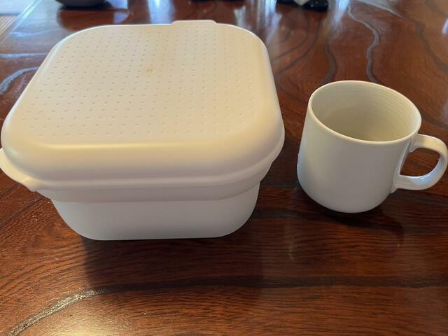【ニトリ　スライサーザルボウルセット】180ccが入るマグカップと比べてみました