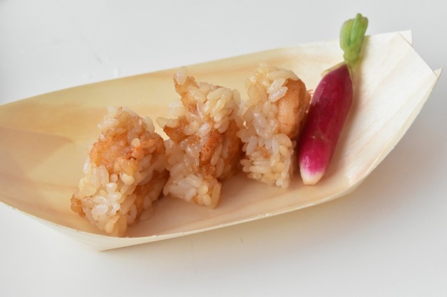 てんぷら はやし『名物 海老と帆立の天むす』