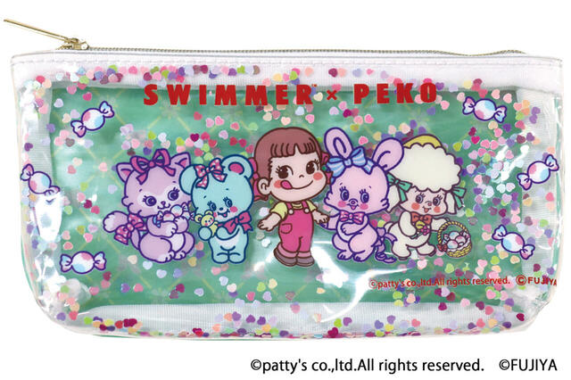 「SWIMMER×PEKOコラボ ミルキーポーチ」<価格:1,650円(税込)>【大人気雑貨ブランド「SWIMMER」が「不二家」とコラボ!“SWIMMER×PEKO”のスイーツやグッズが、7月10日より店頭に登場!】