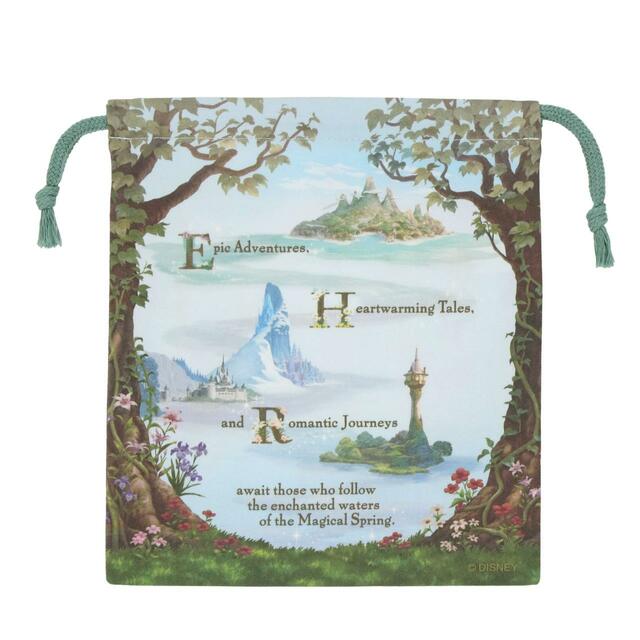 きんちゃく 850円｜「ファンタジースプリングス」の壮大な美しい世界観をテーマにしたグッズ｜販売店舗：東京ディズニーシー「エンポーリオ」｜発売日：2024年5月28日（火）