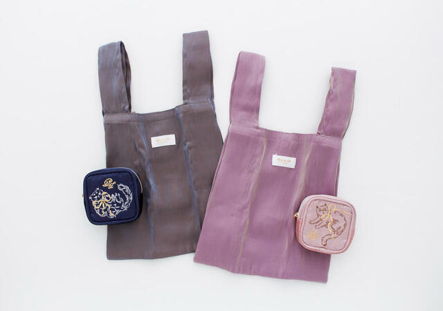 【PAUL & JOE ACCESSOIRES ポーチ付きエコバッグ】バッグ約29×27×12cm、ポーチ約10×10×3.5cm/5,500円(税込)