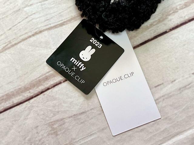 タグも「miffy×OPAQUE.CLIP」仕様です♪