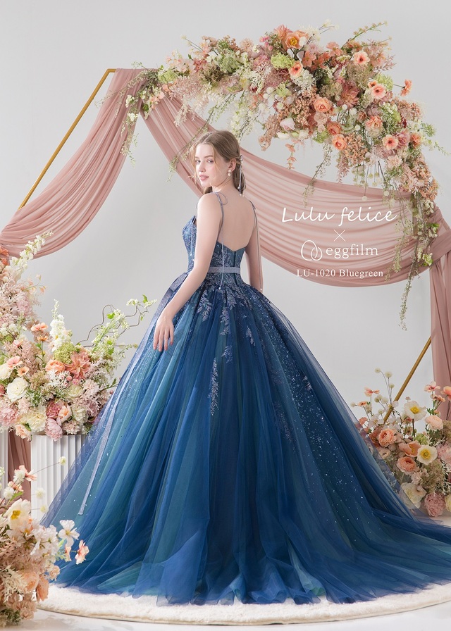 【クラウディア】「Lulu felice（ルル・フェリーチェ）」新作ウェディングドレス｜LU-1020_Bluegreen