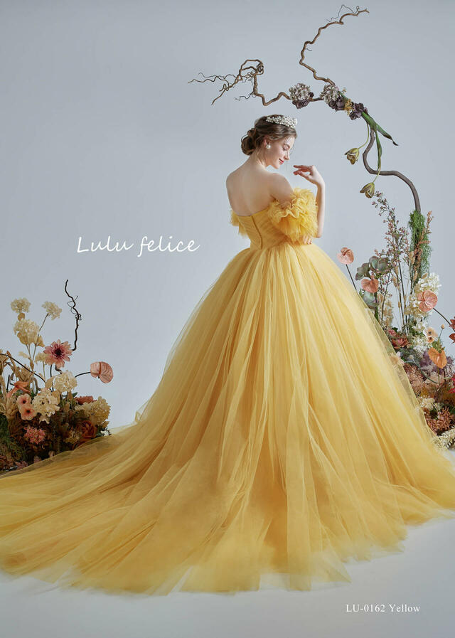「Lulu felice（ルル・フェリーチェ）」新作ウェディングドレス　LU-0162_Yellow