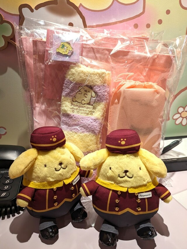 【三井ガーデンホテル銀座五丁目】ポムポムプリンルームに宿泊するともらえるグッズ