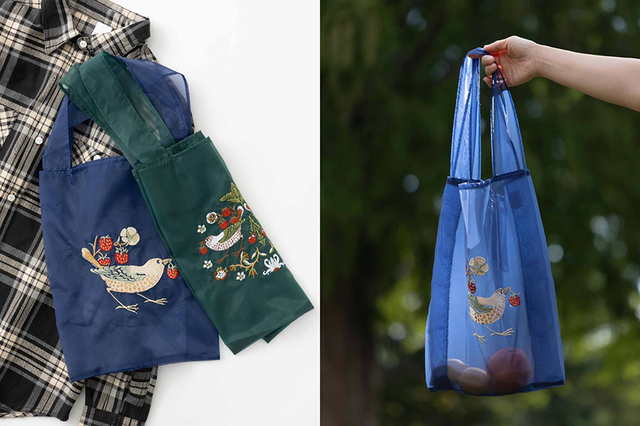 【Jubilee ウィリアムモリス柄 オーガンジー 刺繍エコトートバッグ】Jubilee公式サイトで販売中!