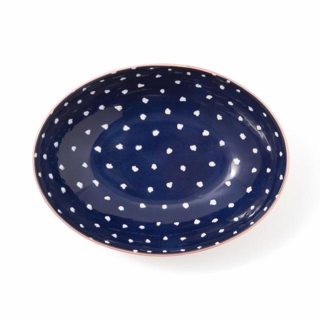 色々皿 オーバルプレート　ドット　900円（税込）