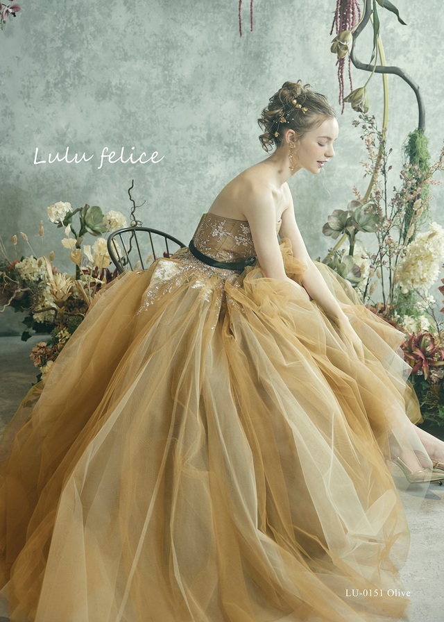 「Lulu felice（ルル・フェリーチェ）」新作ウェディングドレス LU-0151_Olive