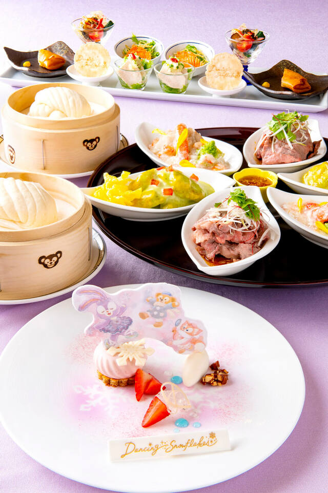カントニーズランチ 7,000円｜東京ディズニーシー・ホテルミラコスタ「ダッフィー＆フレンズのダンシング・スノーフレークス」スペシャルメニュー｜販売店舗：中国料理レストラン「シルクロードガーデン」｜販売期間：2024年11月2日（土）〜2025年1月14日（火）