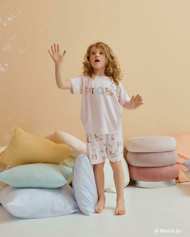 【ジェラート ピケ×ディック・ブルーナ】＜キッズ＞接触冷感ワンポイントTシャツ（税込4,400円）／＜キッズ＞接触冷感総柄ショートパンツ（税込4,180円）サイズ：90／100／110／120