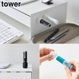 【山崎実業 towerシリーズ】マグネット印鑑&リップホルダー タワー 2個組