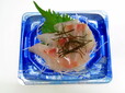 「刺身 自家製昆布〆 真鯛」小サイズ 300円(税込)