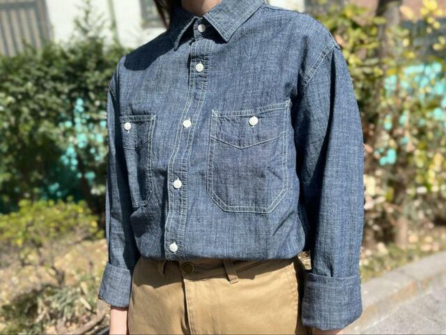 【ワークマン コットンスラブシャンブレー長袖シャツ】春夏に着倒したくなる可愛いさです
