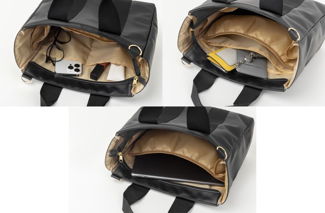 一般的なサイズのノートパソコンもすっぽり入るサイズ