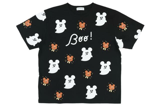 Tシャツ 4,500円|「こわがりおばけちゃん」と「かぼランタン」が描かれたグッズ|東京ディズニーリゾート「ディズニー・ハロウィーン」|販売店舗:東京ディズニーランド「ディズニー&カンパニー」、東京ディズニーシー「エンポーリオ」|発売日:2026年9月15日(火)