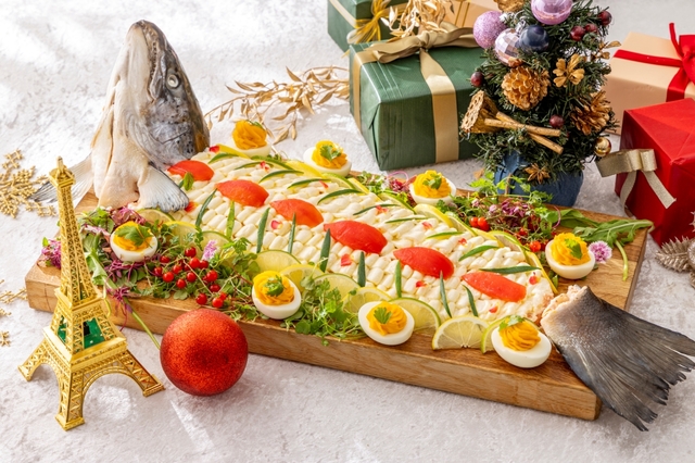 「サーモン・ベルビュー」＜期間：2025年11月6日～12月25日＞【【ヒルトン名古屋】ホリデーシーズンの食の旅が楽しめるランチ＆ディナービュッフェ「ワールド・クリスマス・ビュッフェ ～五感を満たす美食の旅～」開催】