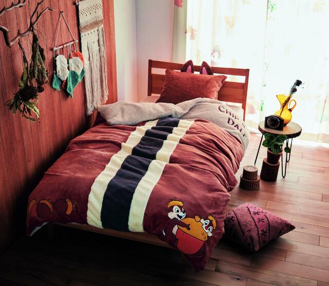 マイクロファイバーの布団カバーセット(3点)「チップ&デール」|¥12,509~15,209(税込)