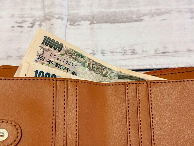 お札の種類で分けて入れてもOK