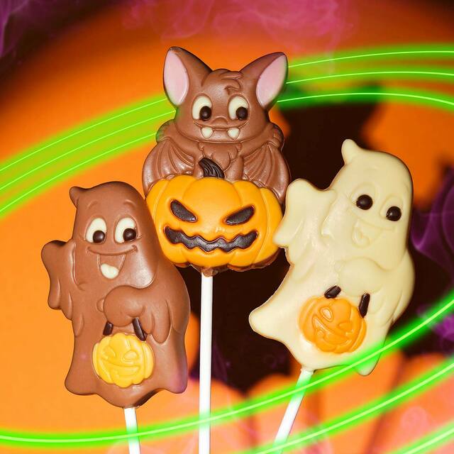 【カルディ　ベルフィン ロリポップチョコ（10月中旬発売）】ハロウィンモチーフのロリポップチョコレート♪