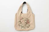 「Golden Lily」¥4,400（税込）【モリスデザイン刺繍 コーデュロイ トートバッグ 60×40cm】