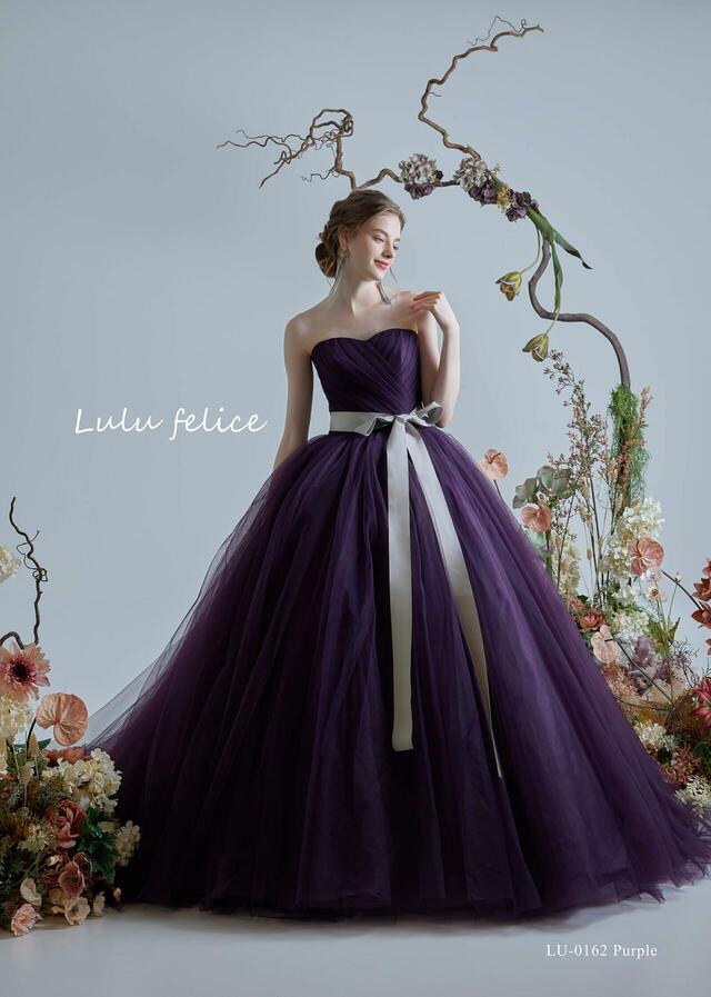 「Lulu felice(ルル・フェリーチェ)」新作ウェディングドレス LU-0162_Purple