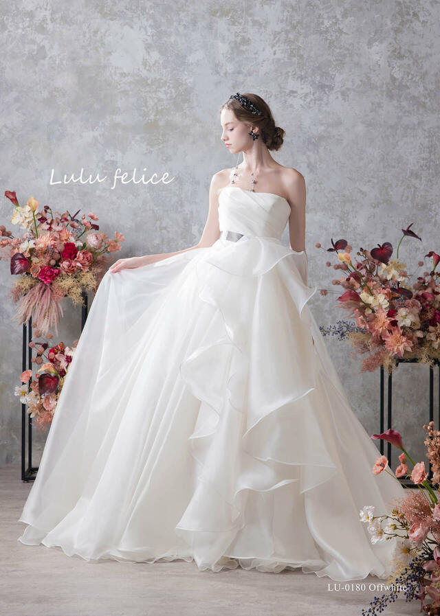 【クラウディア】「Lulu felice（ルル・フェリーチェ）」新作ウェディングドレス｜LU-0180_Offwhite