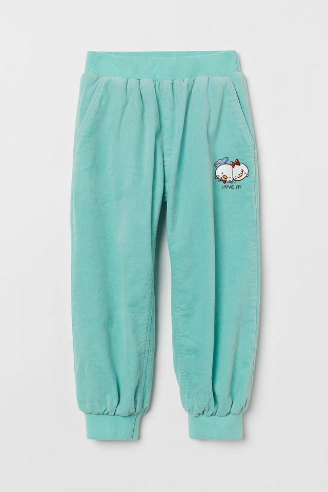 ラインドプリントコーデュロイジョガーパンツ¥2,799