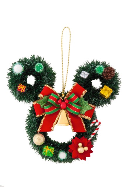 リース 3,200円|縦約21×横約23cm|東京ディズニーリゾート「ディズニー・クリスマス」2019|販売店舗:東京ディズニーランド「グランドエンポーリアム」、東京ディズニーシー「エンポーリオ」