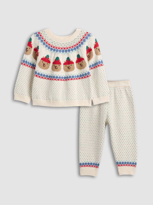 【Gap 2025ブラックフライデーイベント】ニューボーン くまさん フェアアイル ニットコーデセット (税込8,990円) ※60~90cm展開