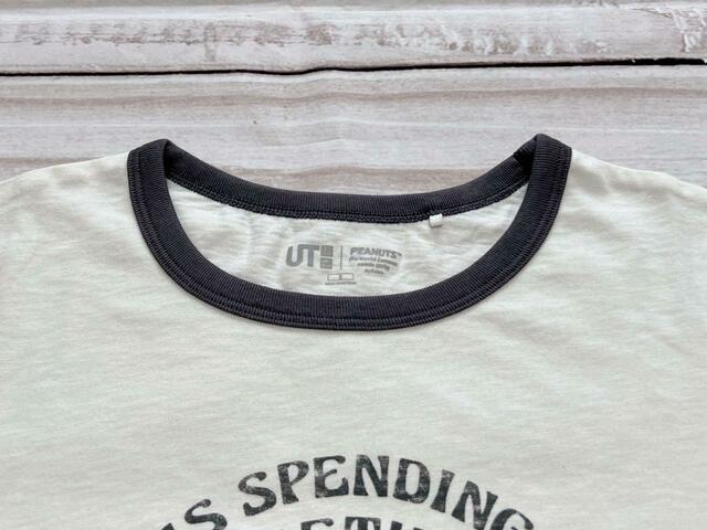 【UNIQLO（ユニクロ）ラブ サンシャイン＆ピーナッツ UT グラフィックTシャツ】リンガーTシャツ風のデザインがかわいい！