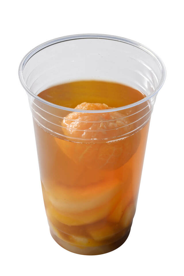 アイスフルーツティー（ピーチ＆みかん） 900円｜東京ディズニーシー「フードトラック（レッド）」｜東京ディズニーリゾート「ディズニー・ハロウィーン」スペシャルメニュー