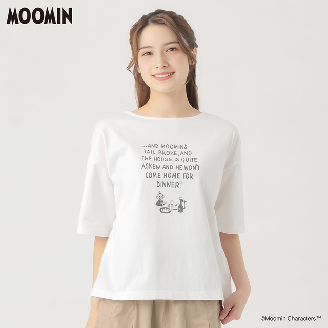 【イオンSELF+SERVICE×ムーミンコラボグッズ人気ランキング 3位】「ムーミンプリントTシャツ」3,278円(税込)