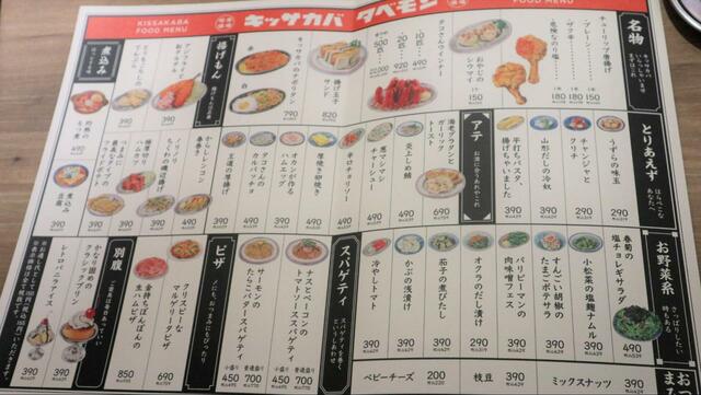 【プロント キッサカバで女子一人飲み】メニューを見ているだけでも楽しい