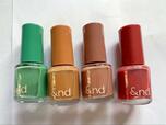 重ねて塗るとボトルのカラーそのままの発色【&nd by rom&nd（アンドバイロムアンド）】「グラッシードロップネイル」 GN01 アボカド・BE01 キャラメル・VI01 ミルクベリー・RD01 ラズベリー