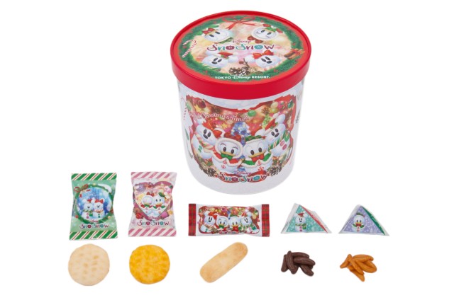 マシュマロ 600円｜高さ約28cm｜内容量：16個［チョコクリーム入り 8個、キャラメルクリーム入り 8個］｜東京ディズニーリゾート「ディズニー・クリスマス」2019｜販売店舗：東京ディズニーランド「ワールドバザール・コンフェクショナリー」、東京ディズニーシー「ヴァレンティーナズ・スウィート」