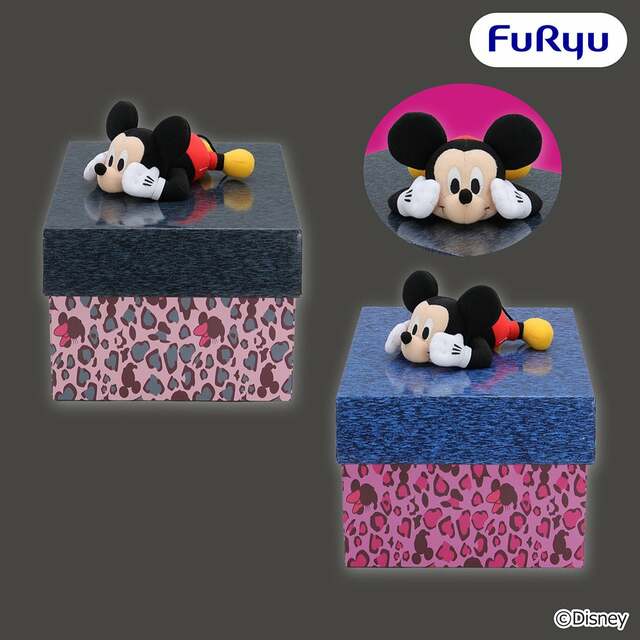 『ミッキーマウス＆ミニーマウス　　ギャルっぽレオパード　ぬいぐるみ　ギフトボックス』（全2 種類）