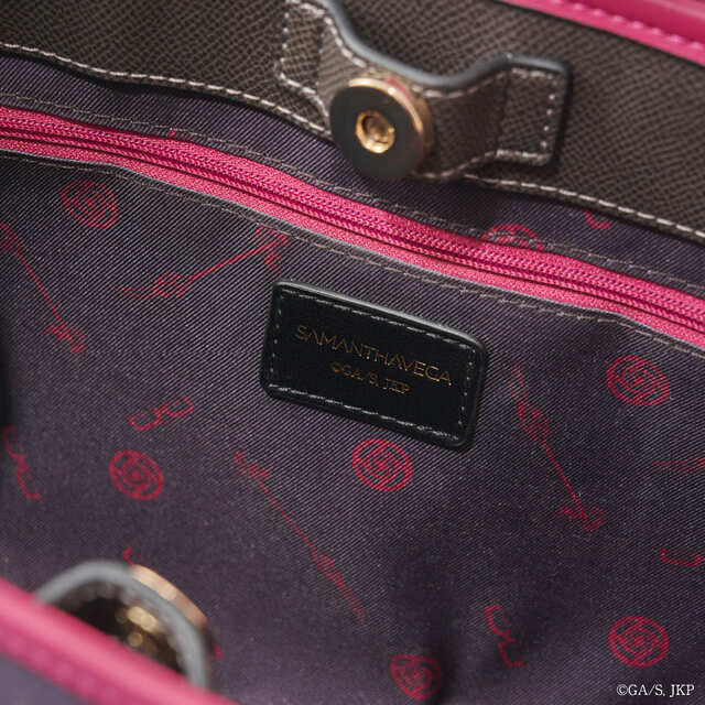 【SAMANTHAVEGA×呪術廻戦】バッグの裏地には高専マークと呪具とメガネの総柄